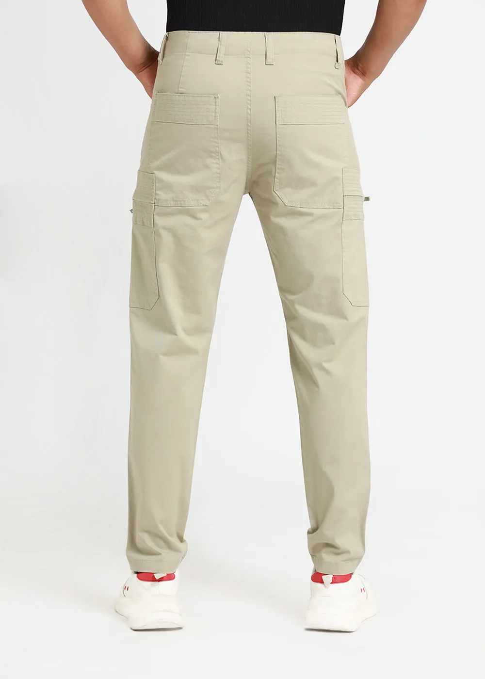 Celadon Green Zip Cargo Pants