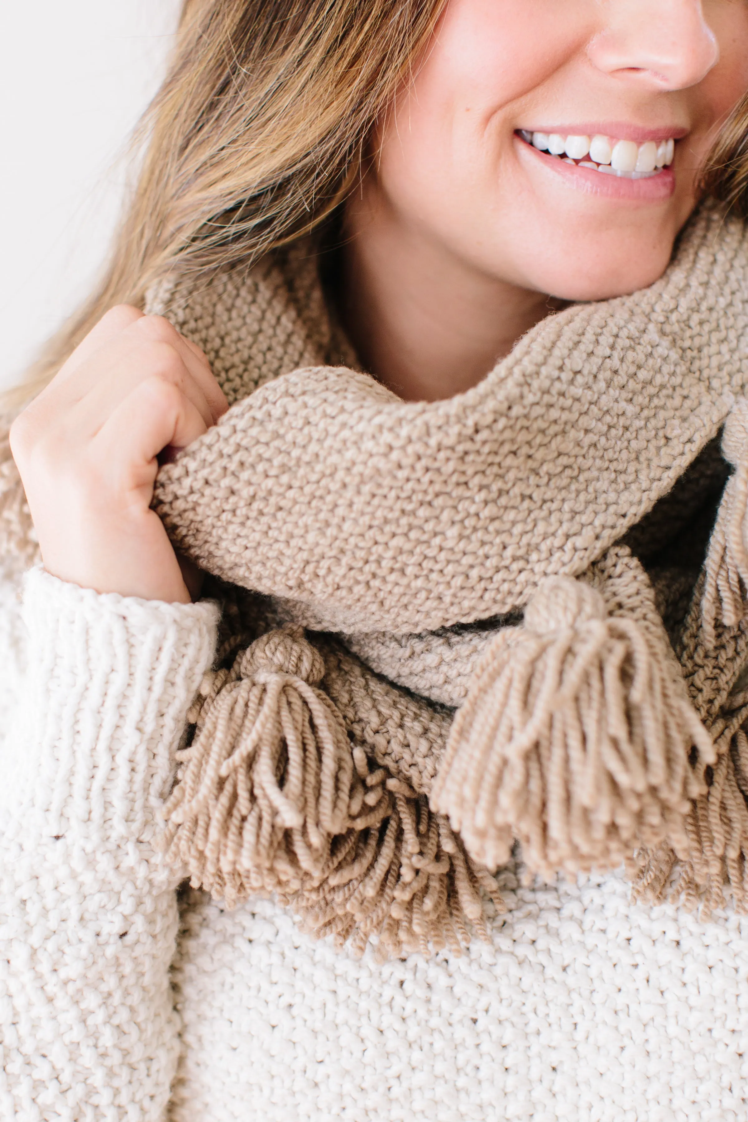 Chantal Tassel Cowl in Organic Merino