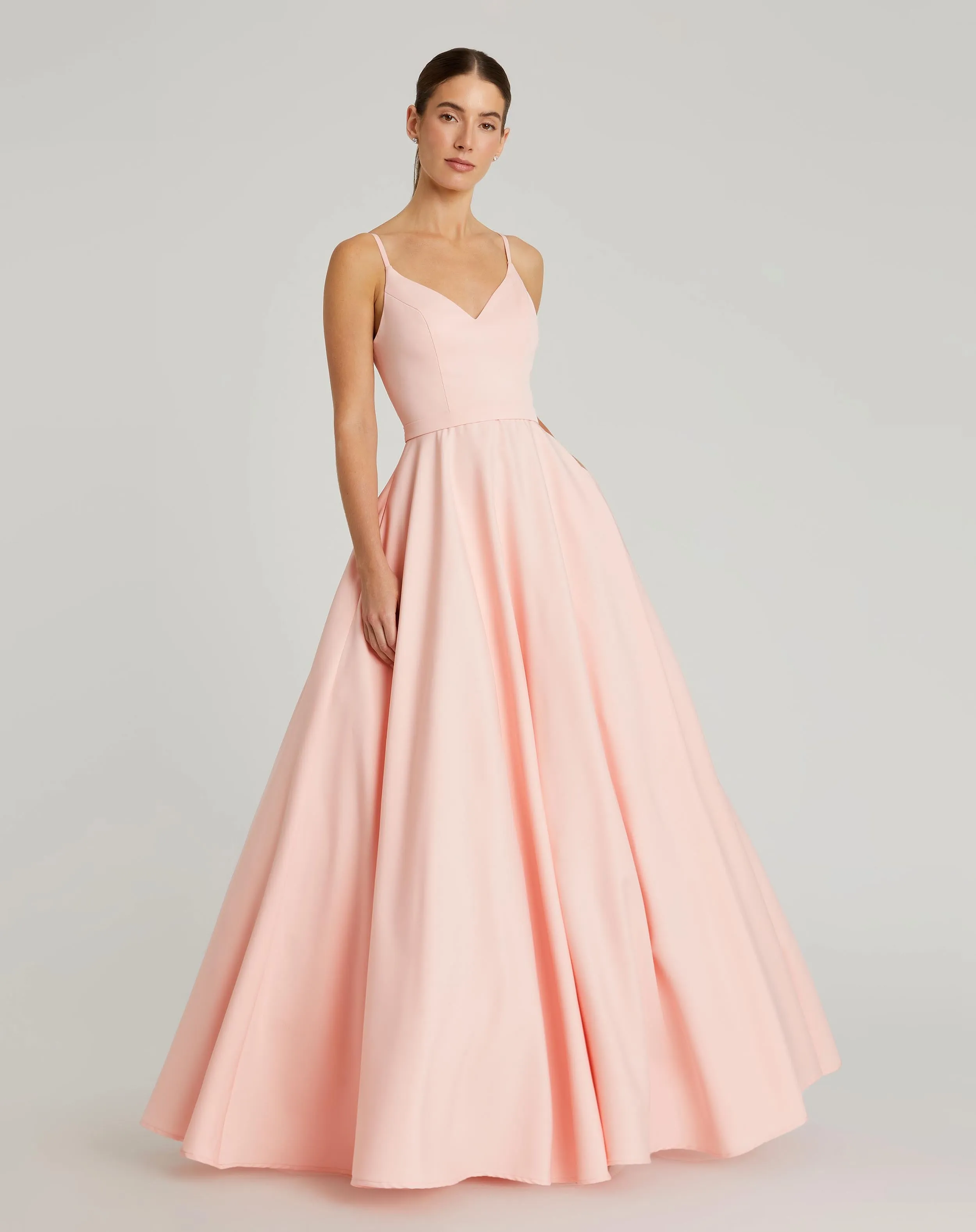 Classic A-Line V-Neck Ballgown