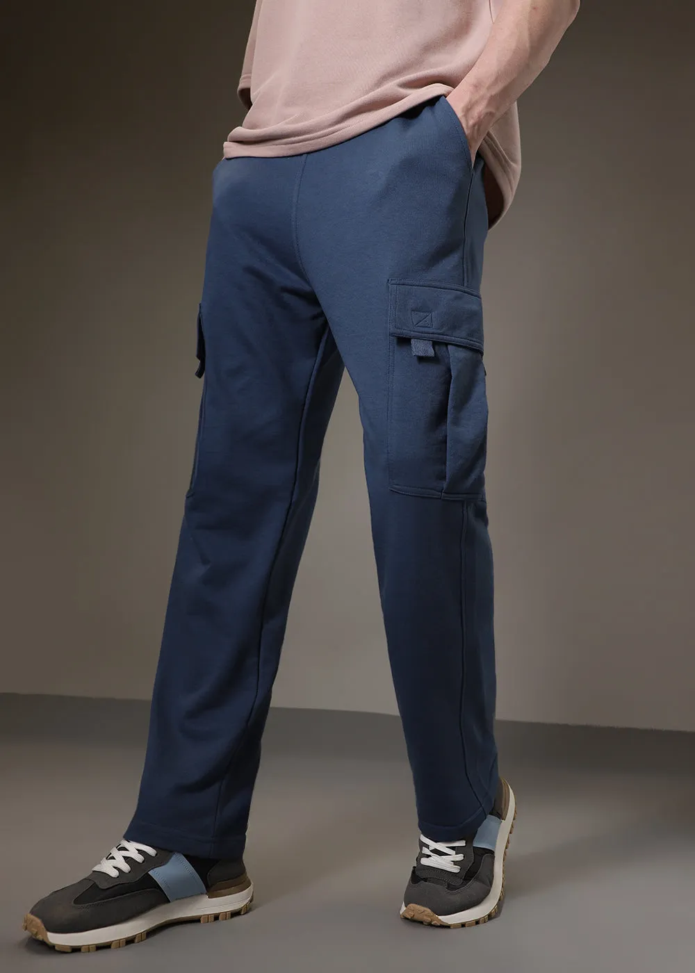 Cobalt Blue Cargo Joggers