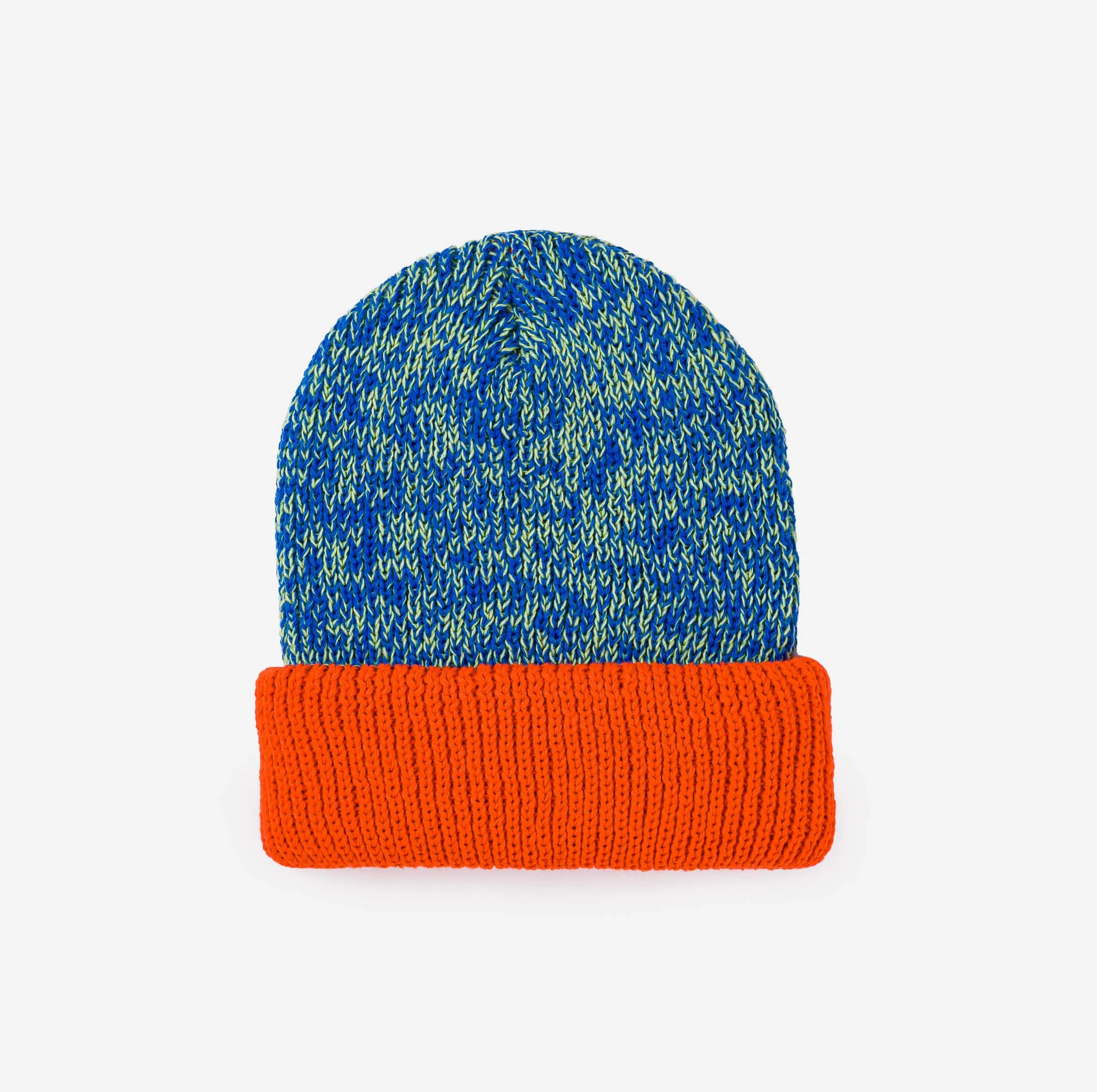 Colorblock Plush Knit Beanie