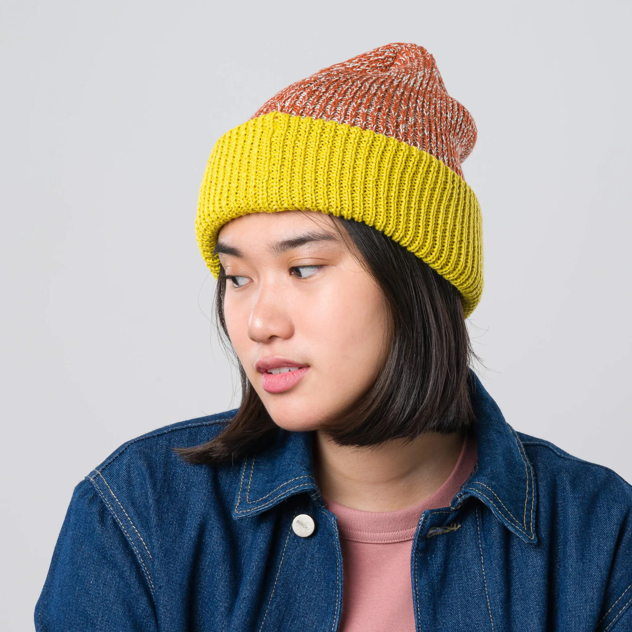 Colorblock Plush Knit Beanie