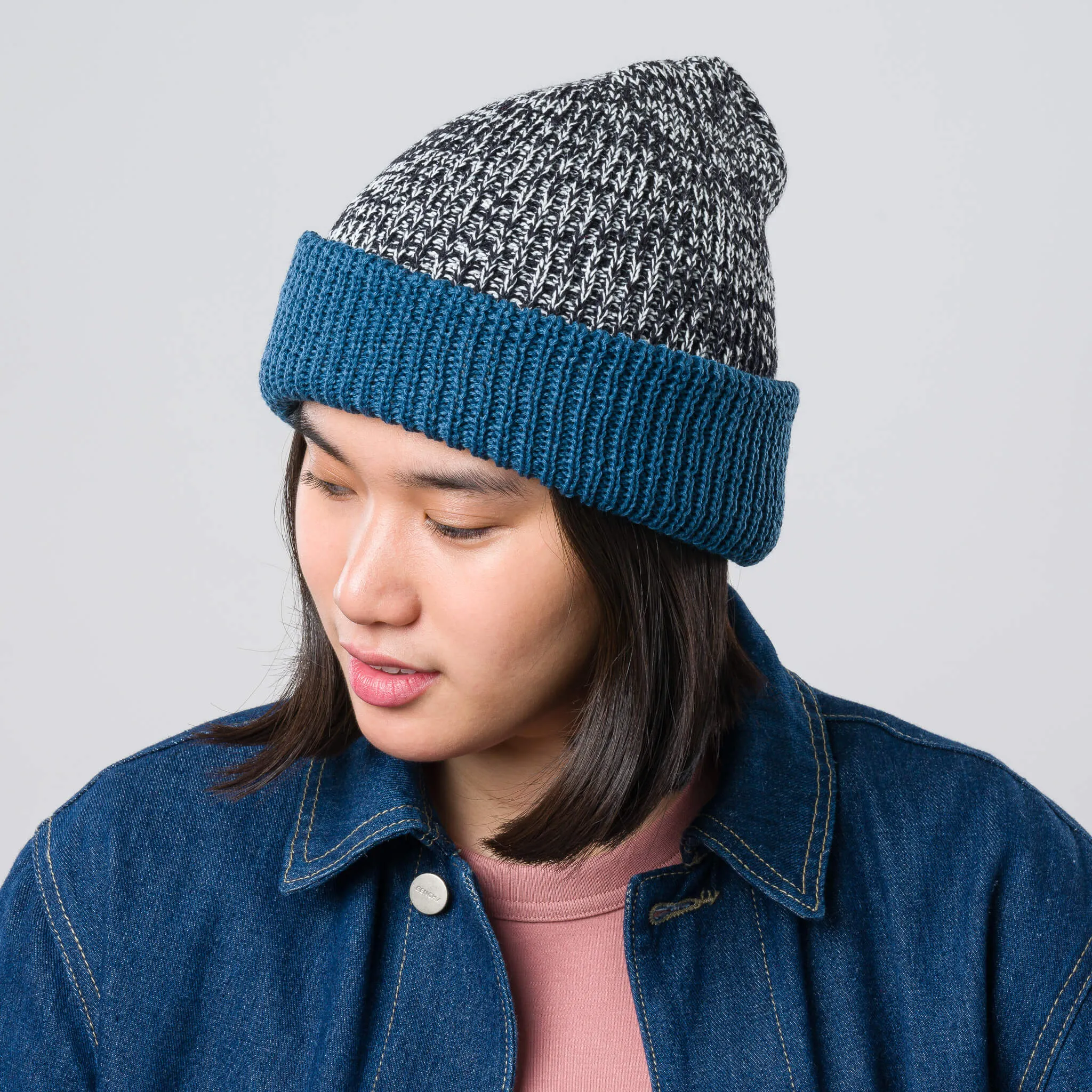 Colorblock Plush Knit Beanie