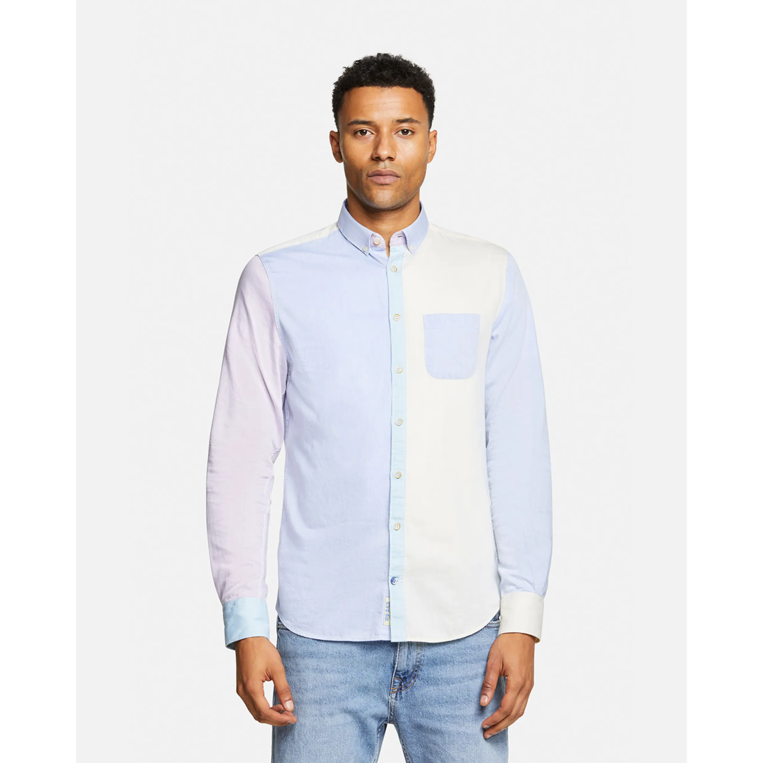 Colours And Sons Colourblock Shirt 9122-205