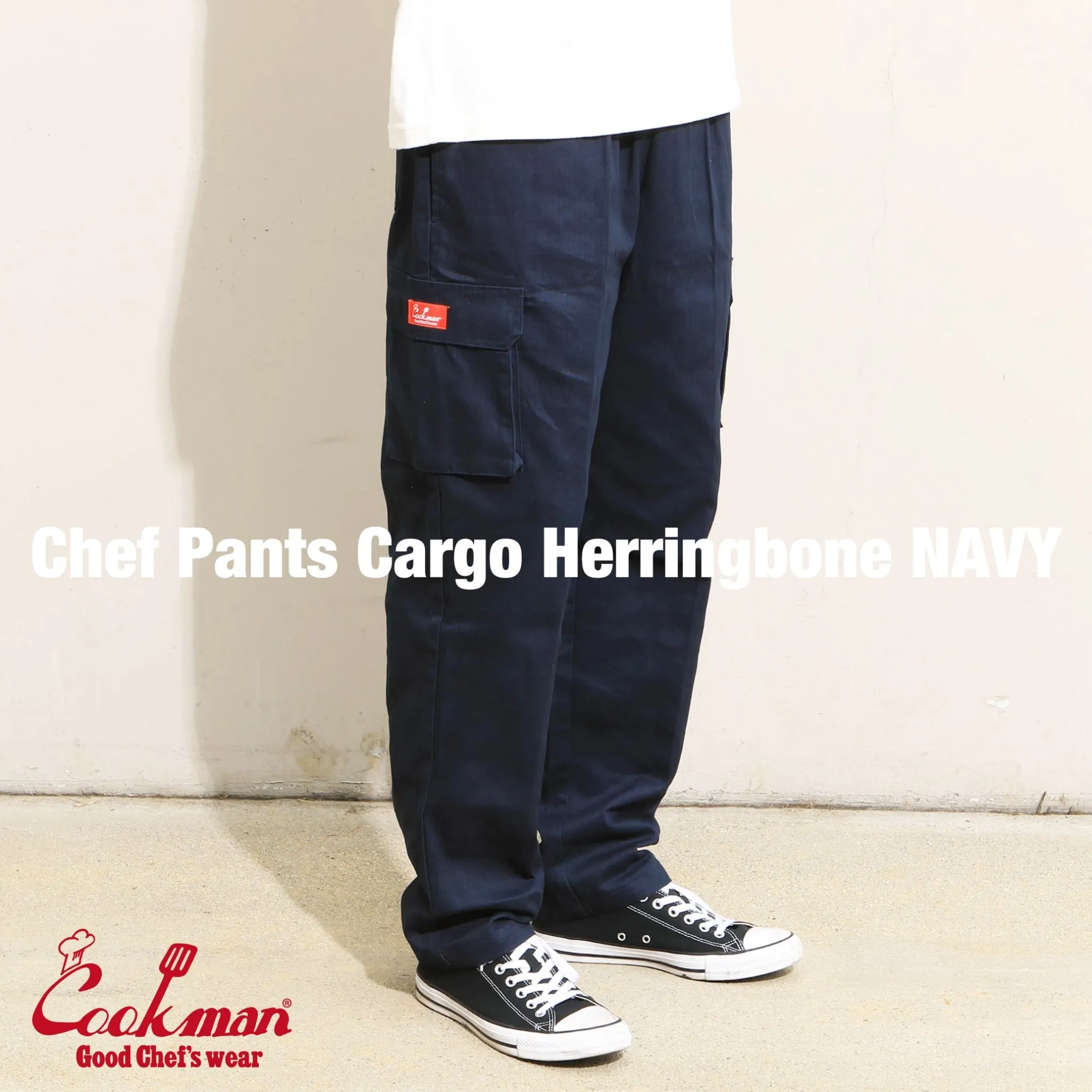 Cookman Chef Pants Cargo - Herringbone : Navy