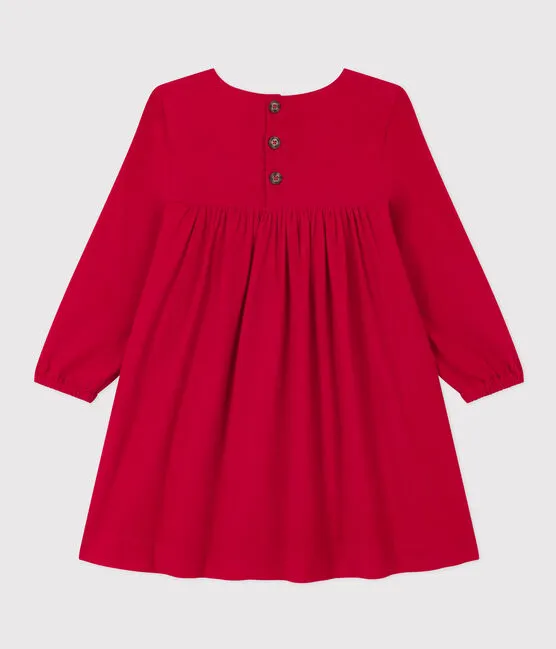 Corduroy Dress with Smocking