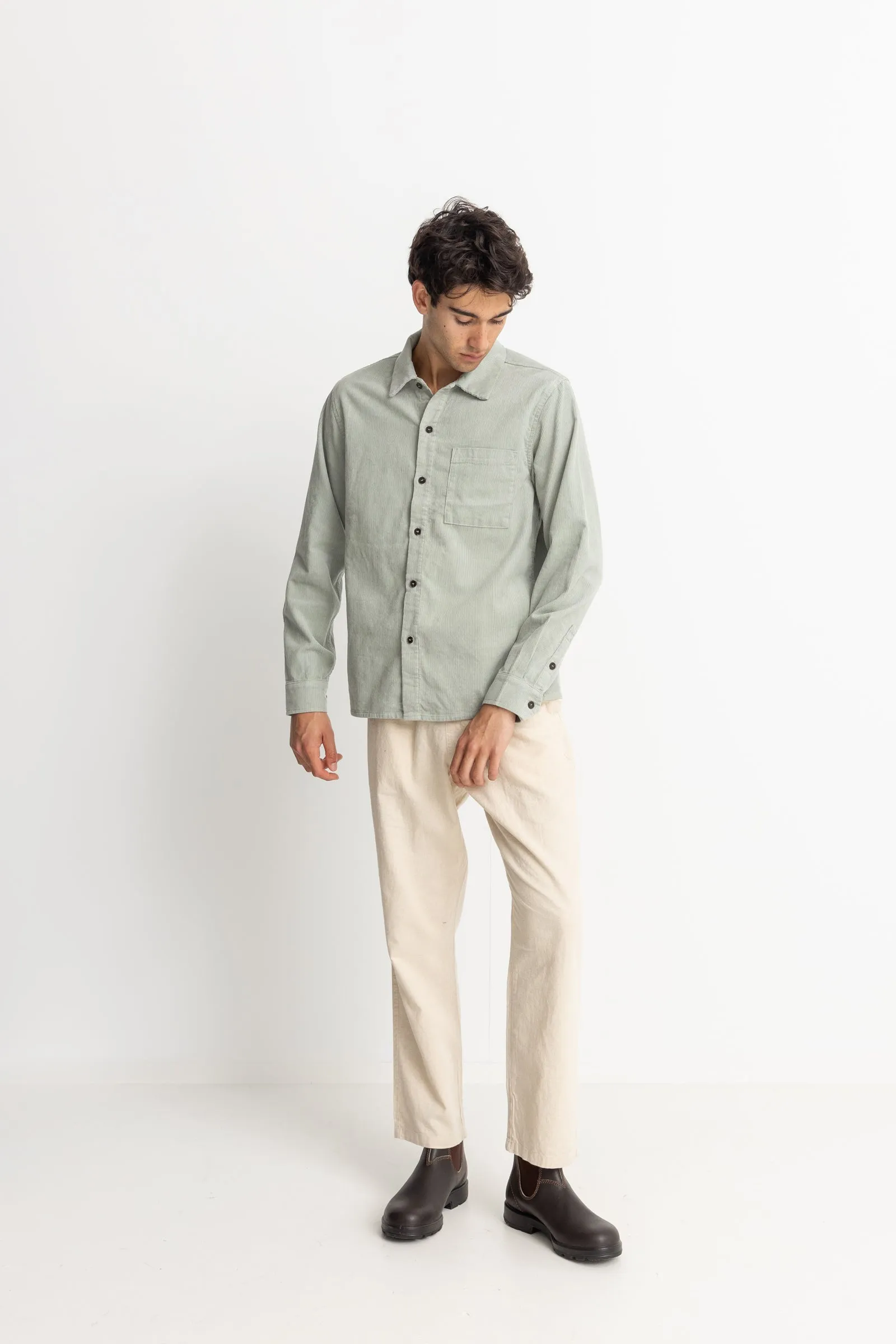 Corduroy Ls Shirt Seafoam