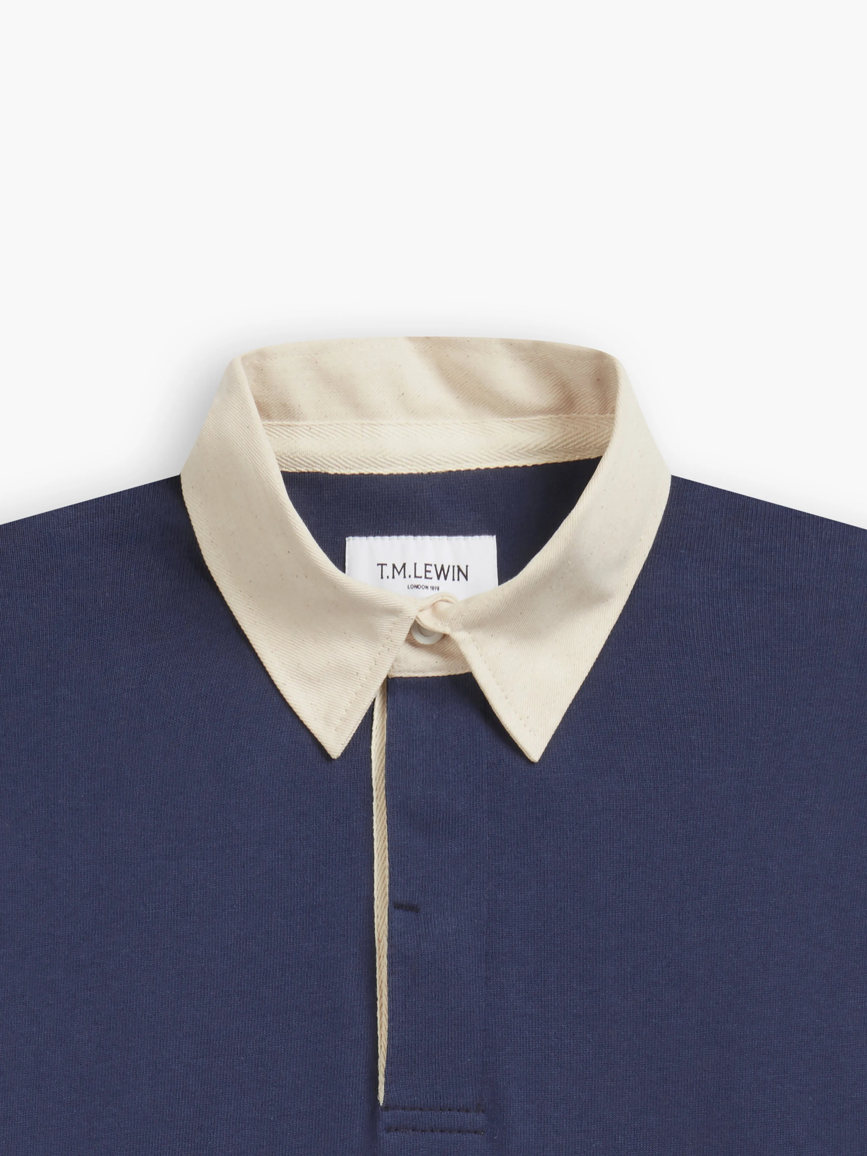 Cotton Rugby Shirt in Navy Blue