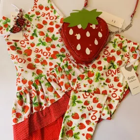 DAGA - Strawberry Print Tunic & Leggings Set