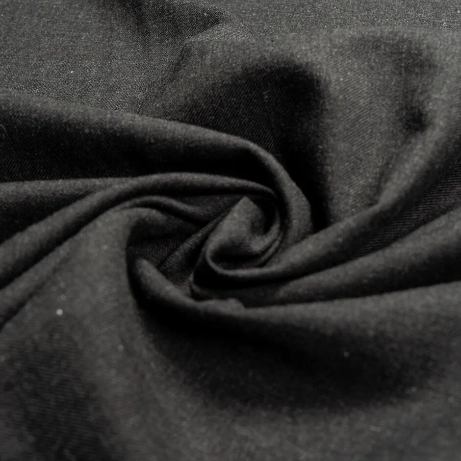 Dark Grey Pure Brushed Cotton Shirting