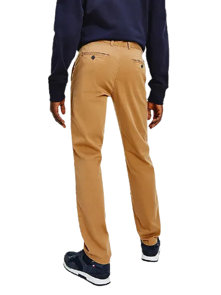 Denton Straight Fit Satin Chino - Countryside Khaki