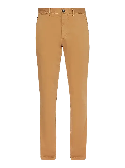 Denton Straight Fit Satin Chino - Countryside Khaki