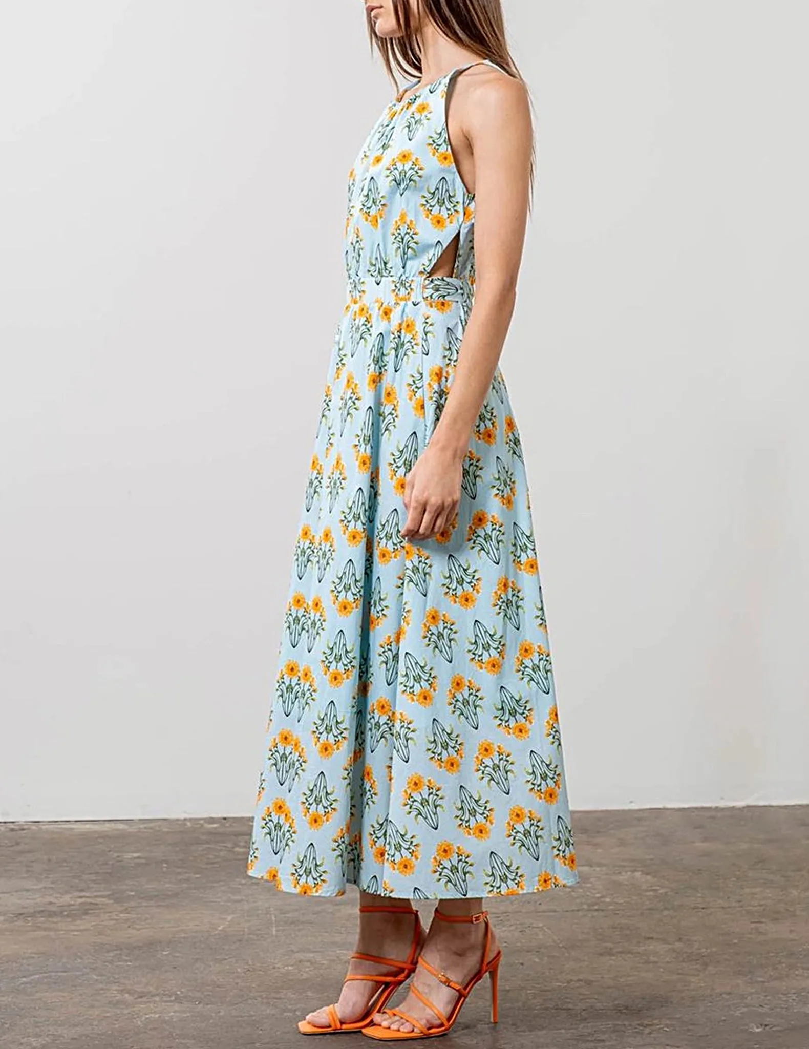 Devyn Bouquet Print Midi Dress