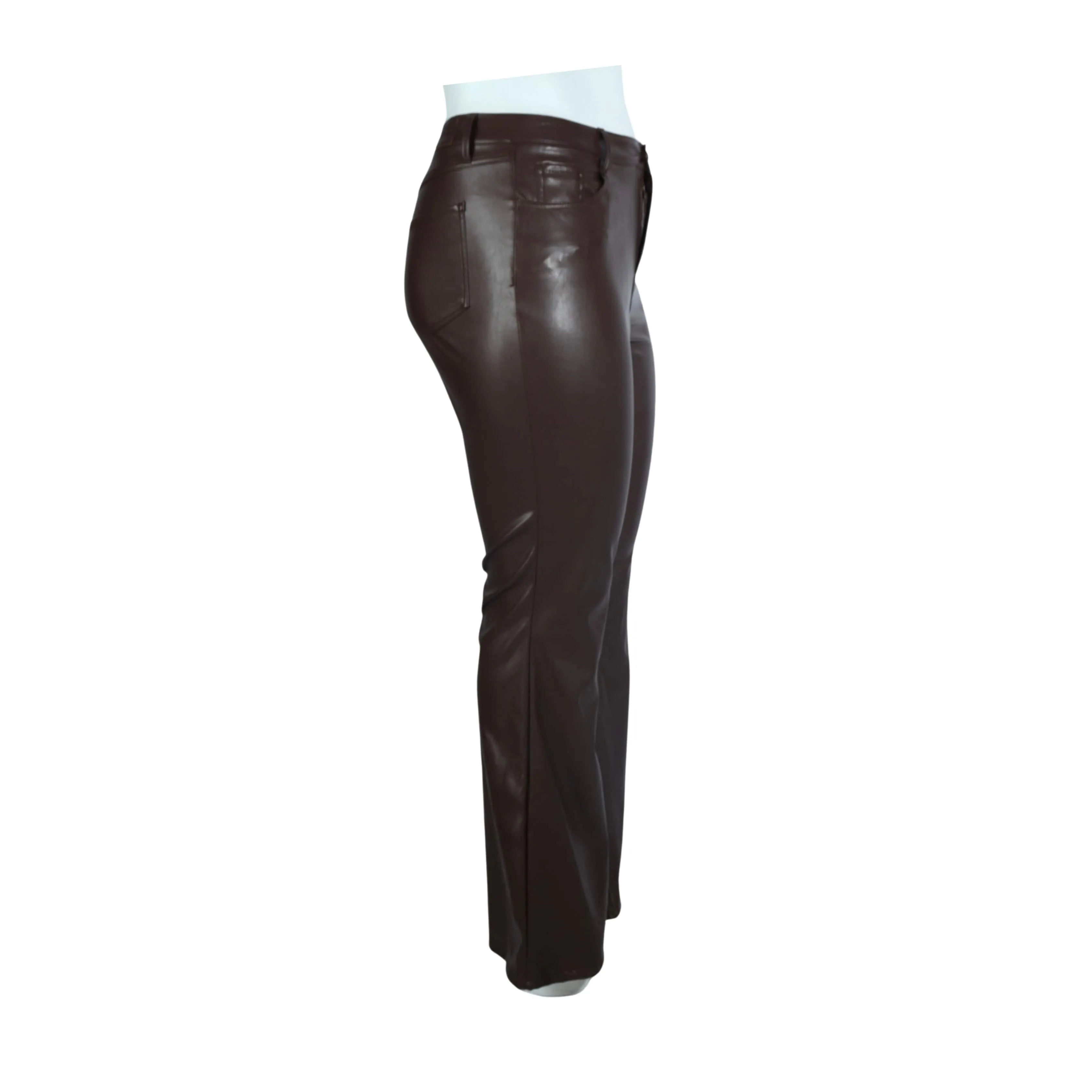 DOLLHOUSE - Fitted Flared Legs Faux Leather Pants