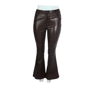 DOLLHOUSE - Fitted Flared Legs Faux Leather Pants