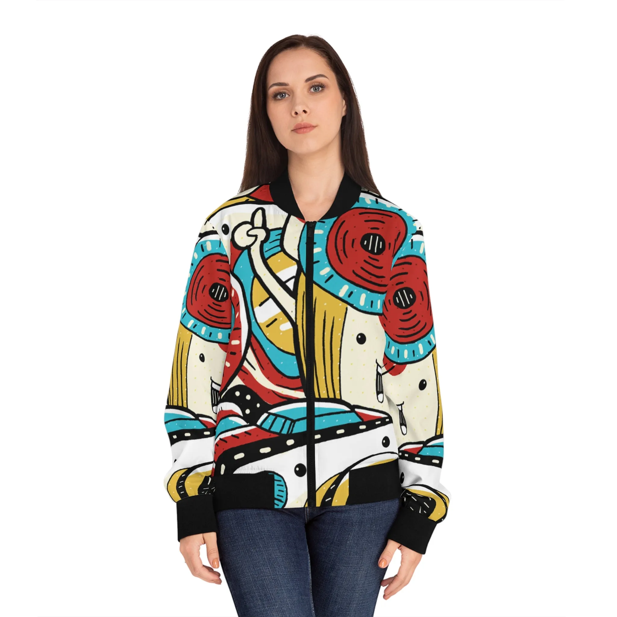 Doodle Photo Snap - Inovax Women's Bomber Jacket