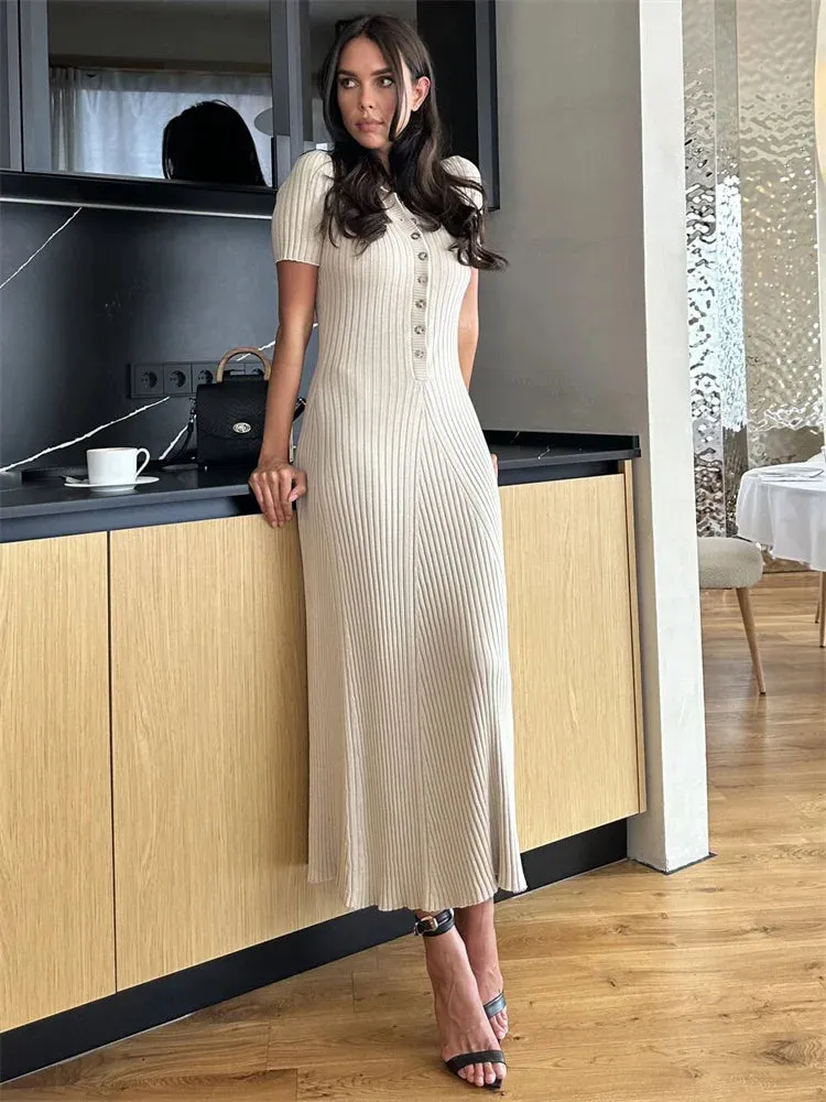 Dresses Short Women Neck Maxi Deep V Slim Maxi Autumn Sleeve Dress