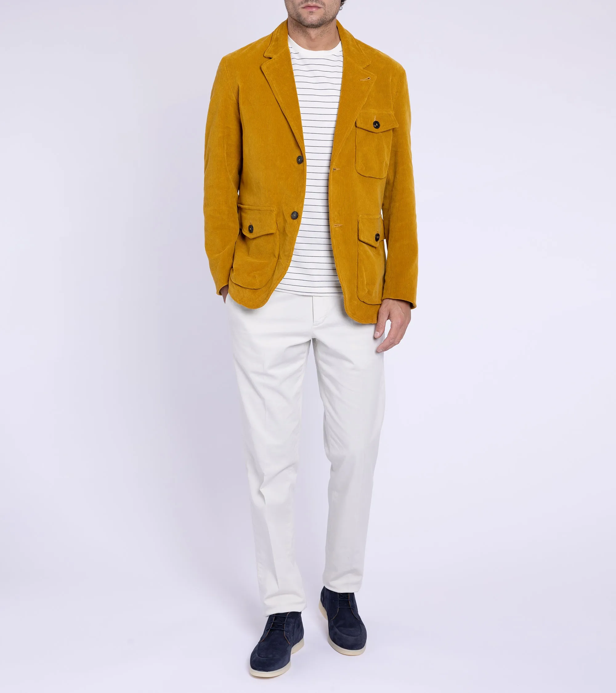 East Harbour Surplus Chester Washed Corduroy Jacket: Mustard