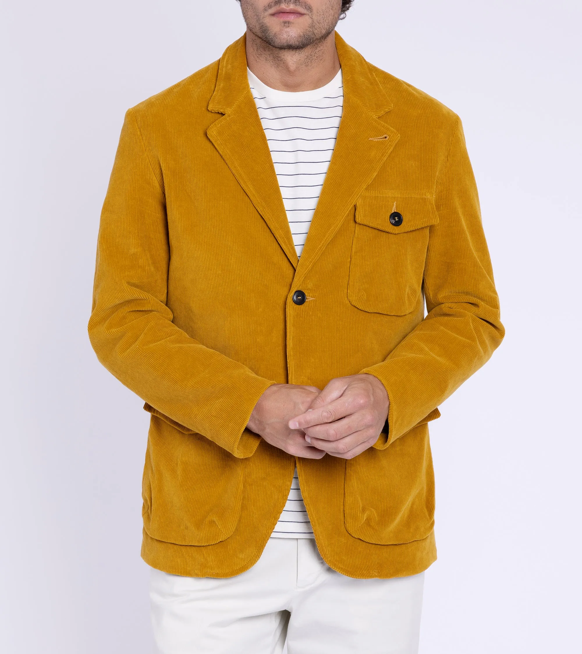 East Harbour Surplus Chester Washed Corduroy Jacket: Mustard