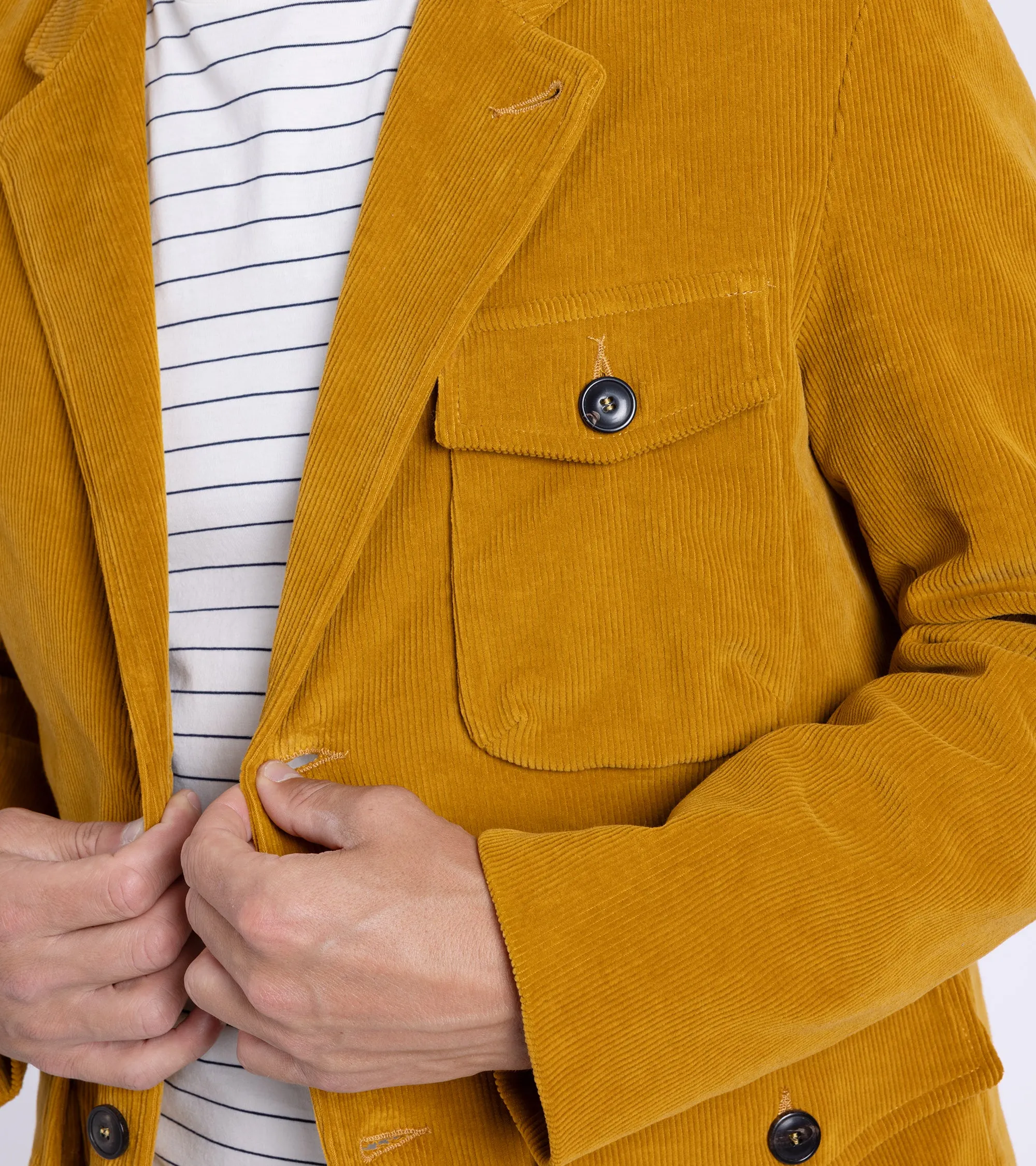 East Harbour Surplus Chester Washed Corduroy Jacket: Mustard