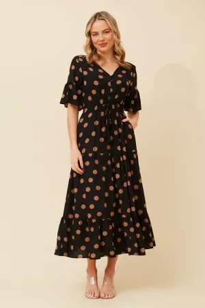 EDETTA POLKA DOT MAXI DRESS