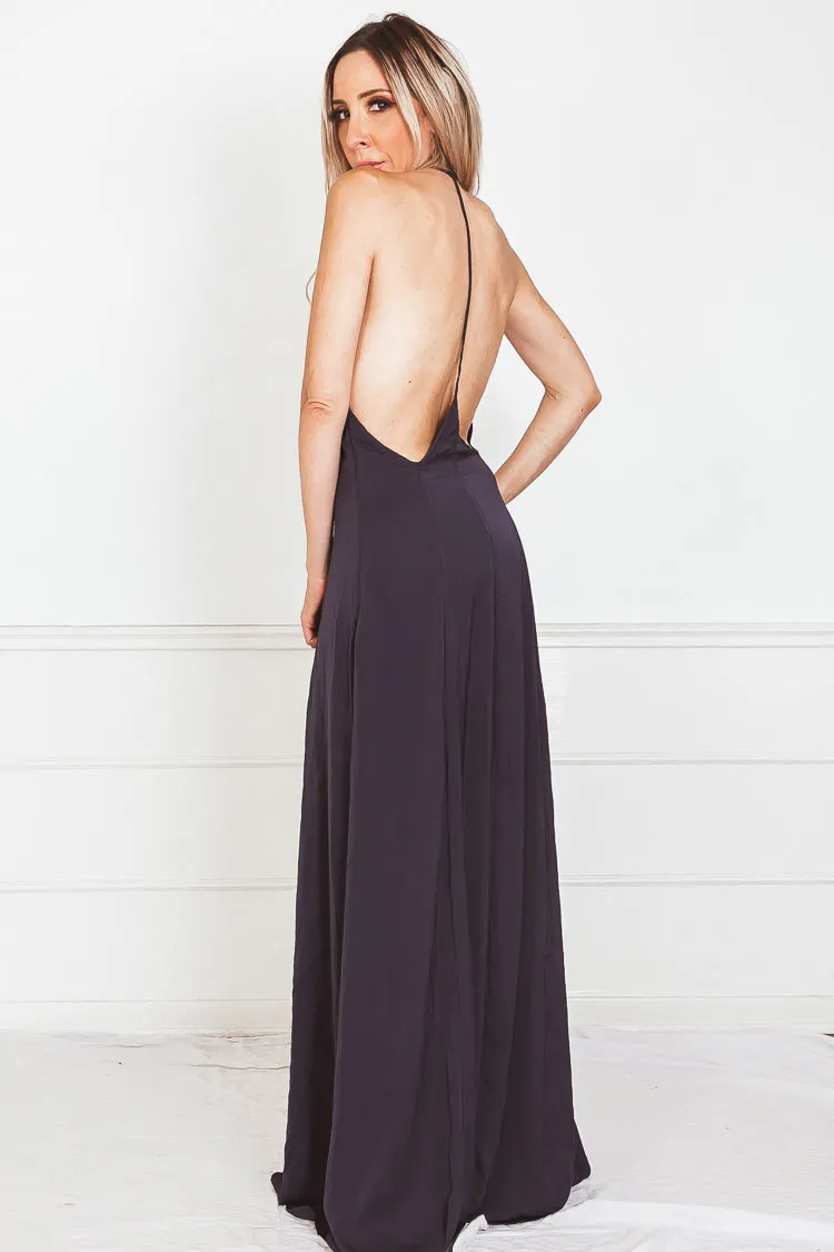 Elegant Maxi Dress - Navy