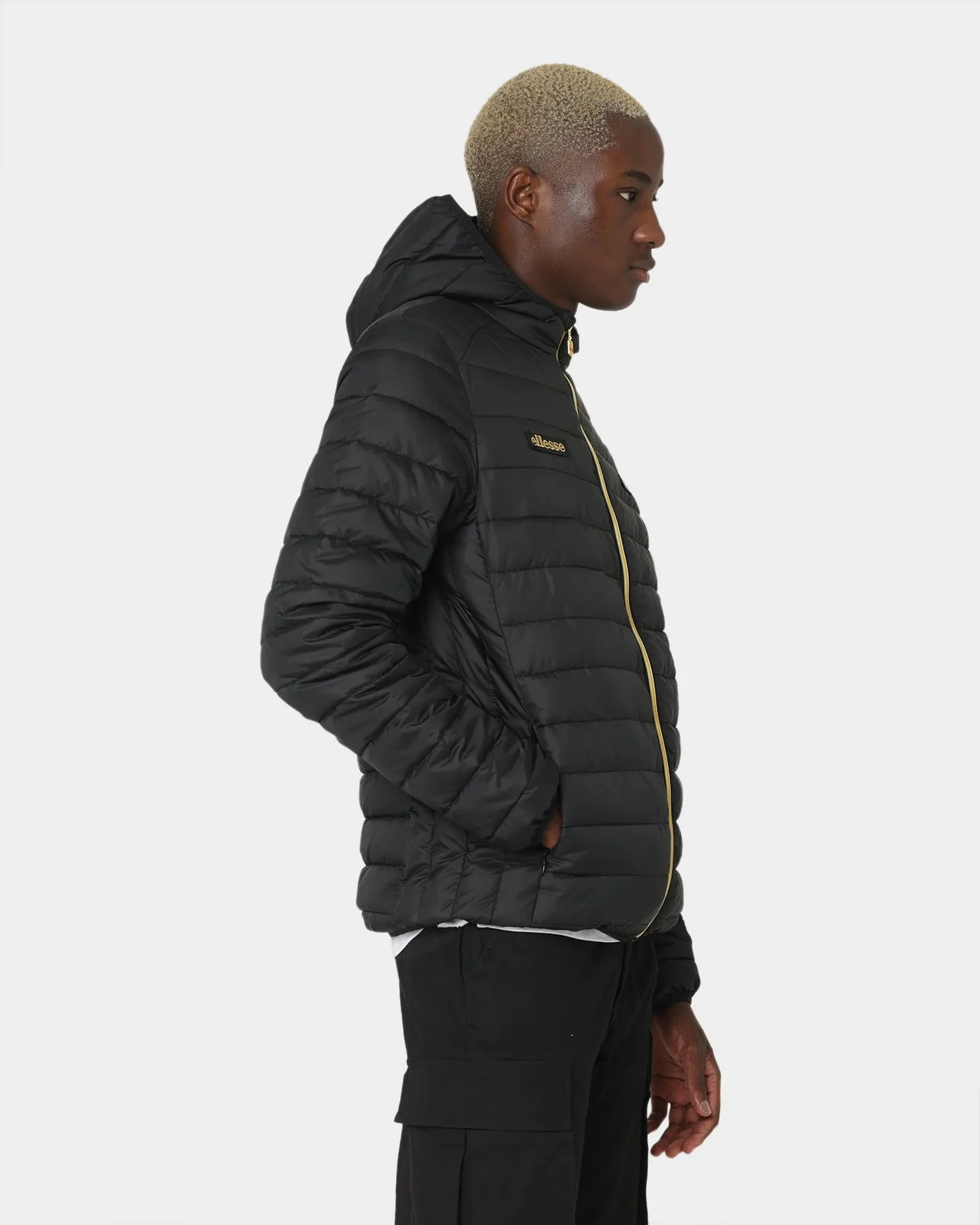 Ellesse Lombardy Padded Puffer Jacket Black/Gold