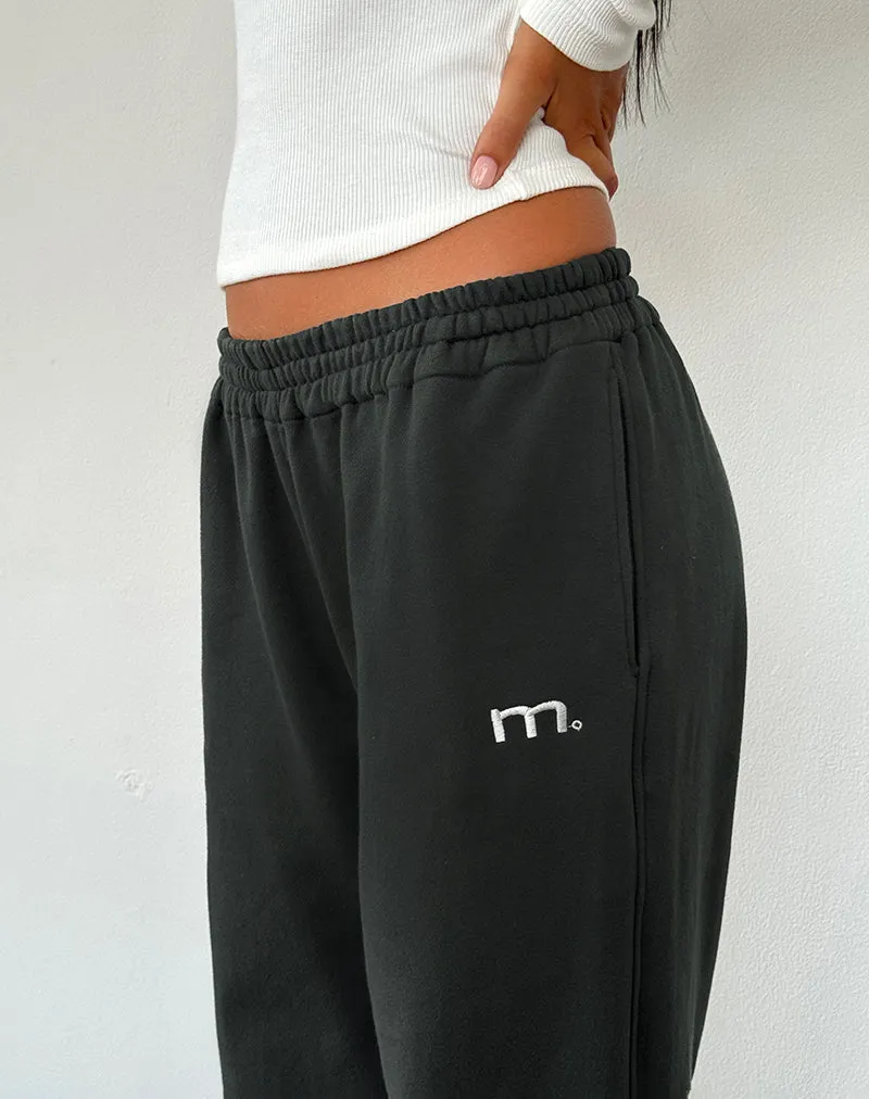 Em Jogger in Beluga Light Grey with M Embroidery