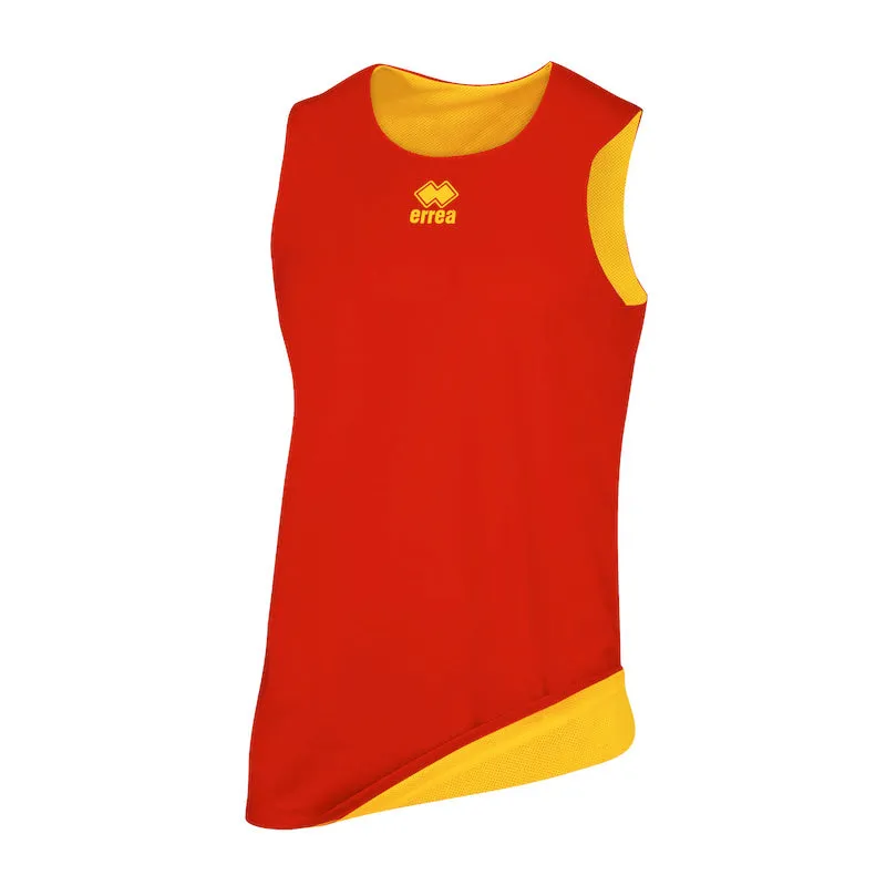 ERREA CHICAGO DOUBLE BASKETBALL VEST RED YELLOW