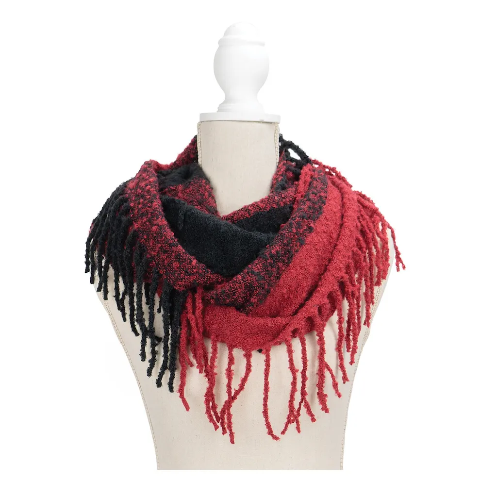 Fringe Benefits Colorblocked Infinity Scarf - Adult