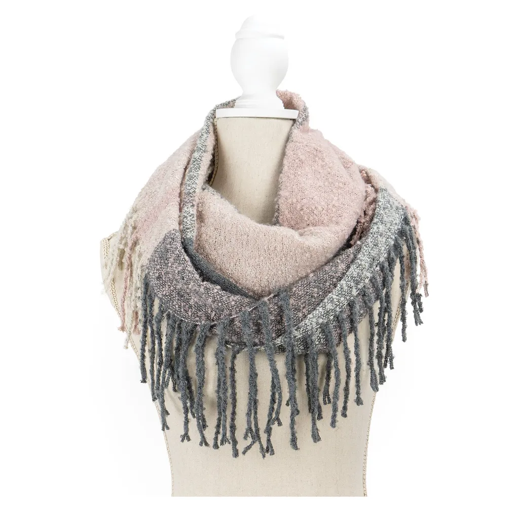 Fringe Benefits Colorblocked Infinity Scarf - Adult