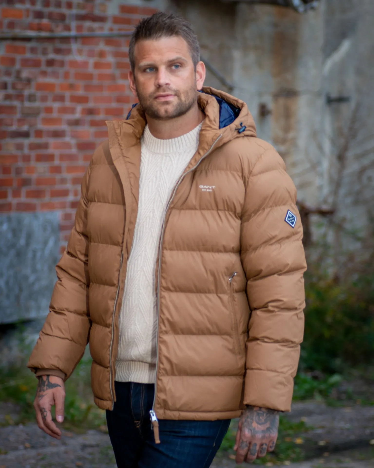 GANT - Active Cloud Puffer Jacket - Roasted Walnut