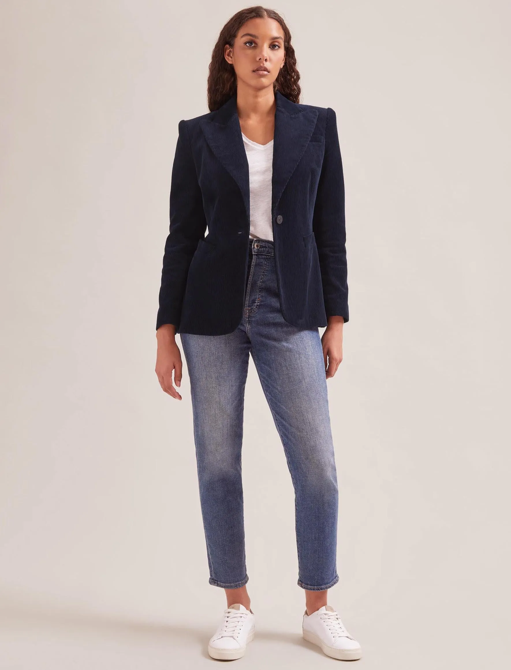 Gene Corduroy Blazer - Navy