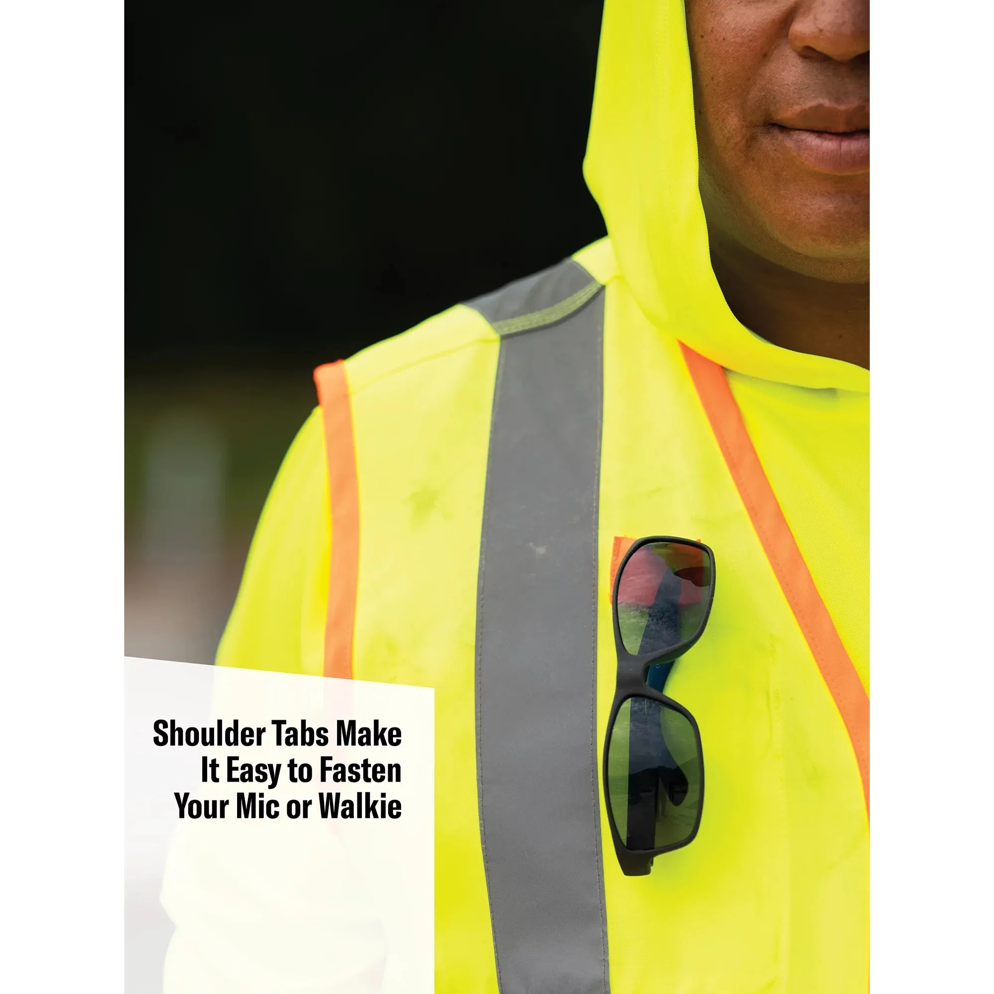 Genuine Dickies - Safety Vest, Hi-Vis Synthetic Vest, 3M™ Scotchlite™ Reflective Taping, ANSI Class 2