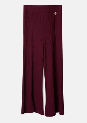 Girls Purple Flared Wide Leg Palazzo Pants