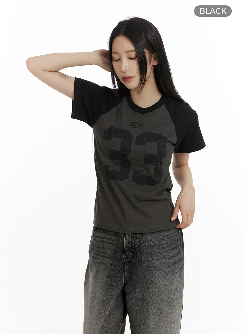 Graphic Color Block Top CM405