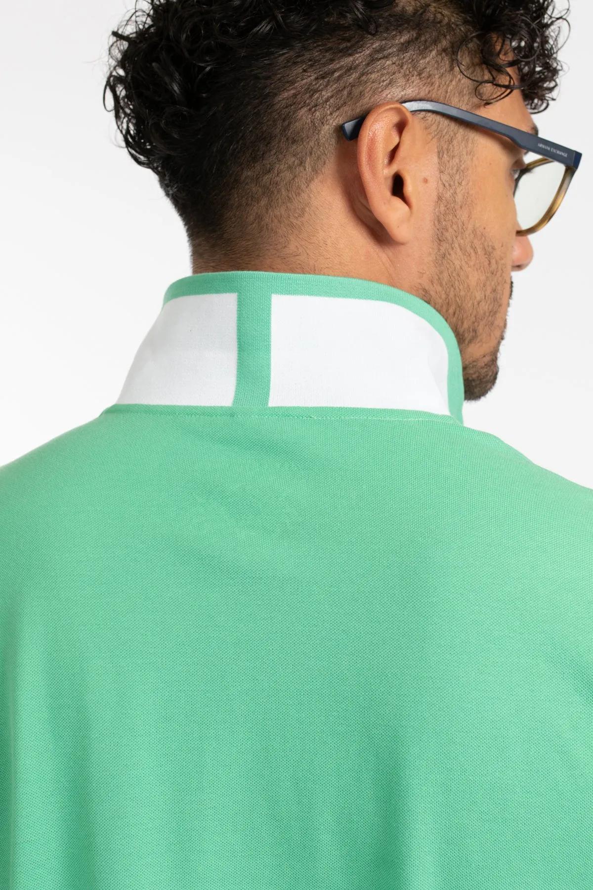 Green Pique Polo Shirt