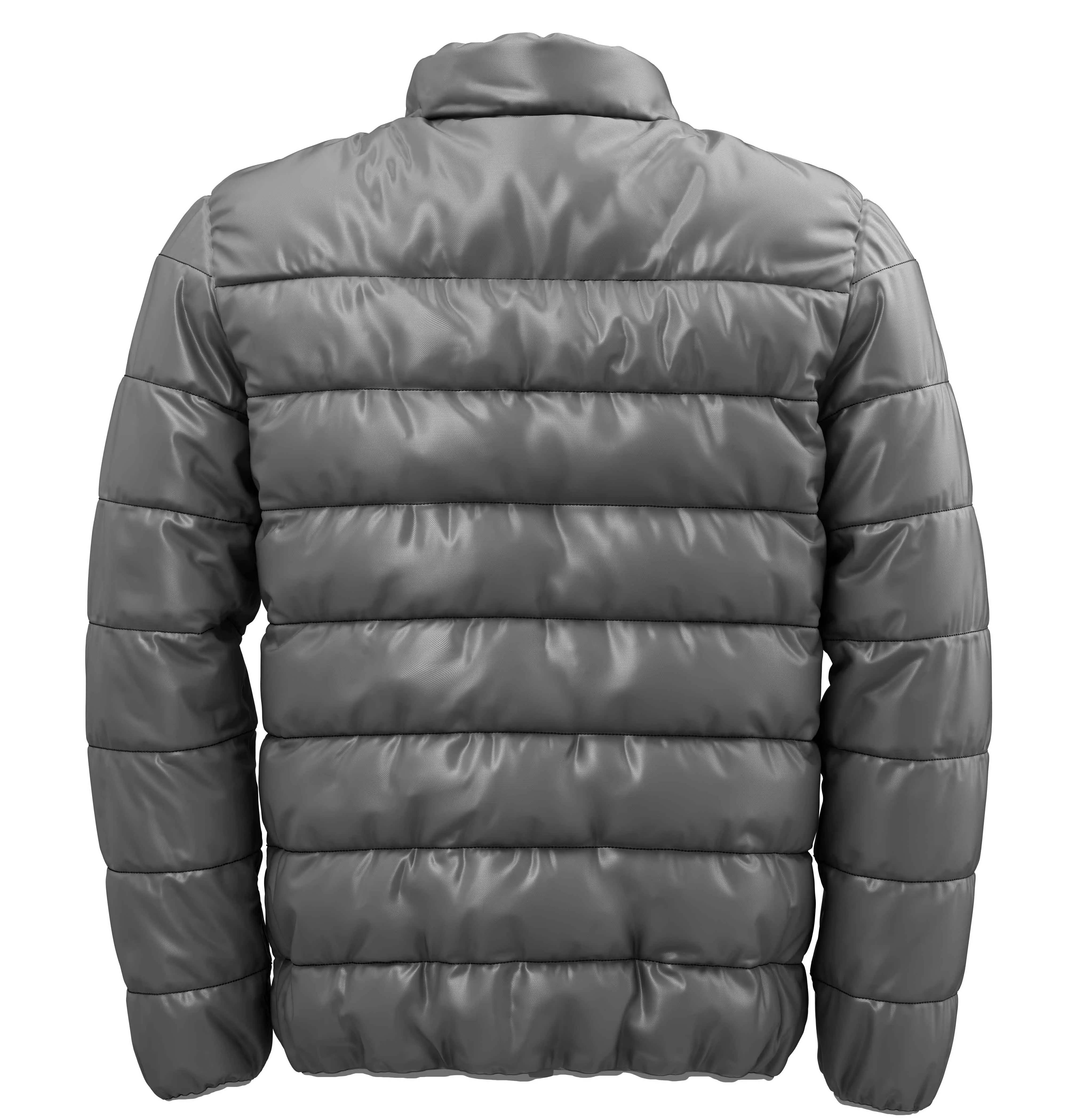 Grey Reversible Puffer Plus Size Jacket