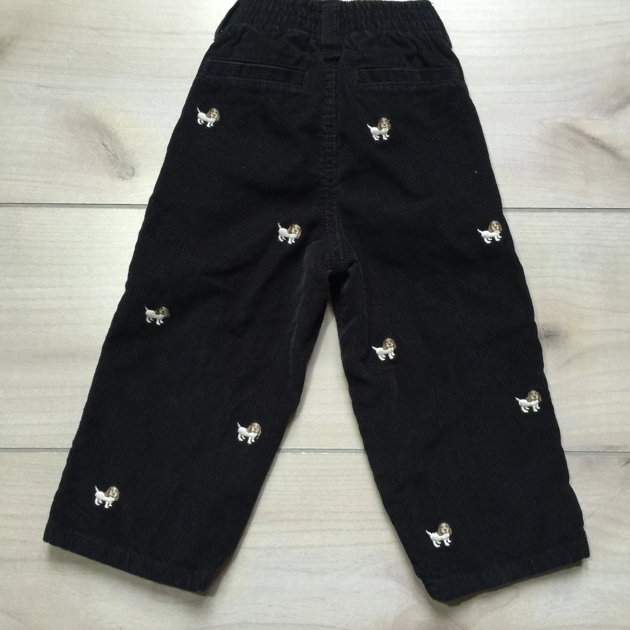 Gymboree Navy Dog Embroidered Corduroy Pants