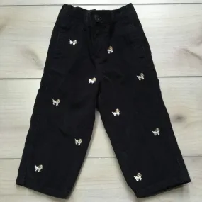 Gymboree Navy Dog Embroidered Corduroy Pants