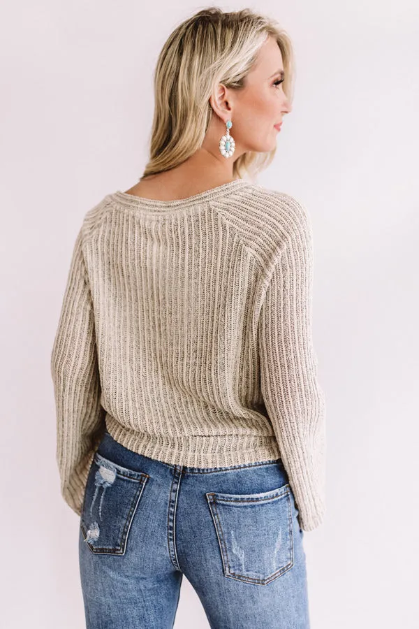 Headed West Knit Tie Top