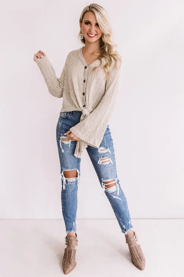 Headed West Knit Tie Top