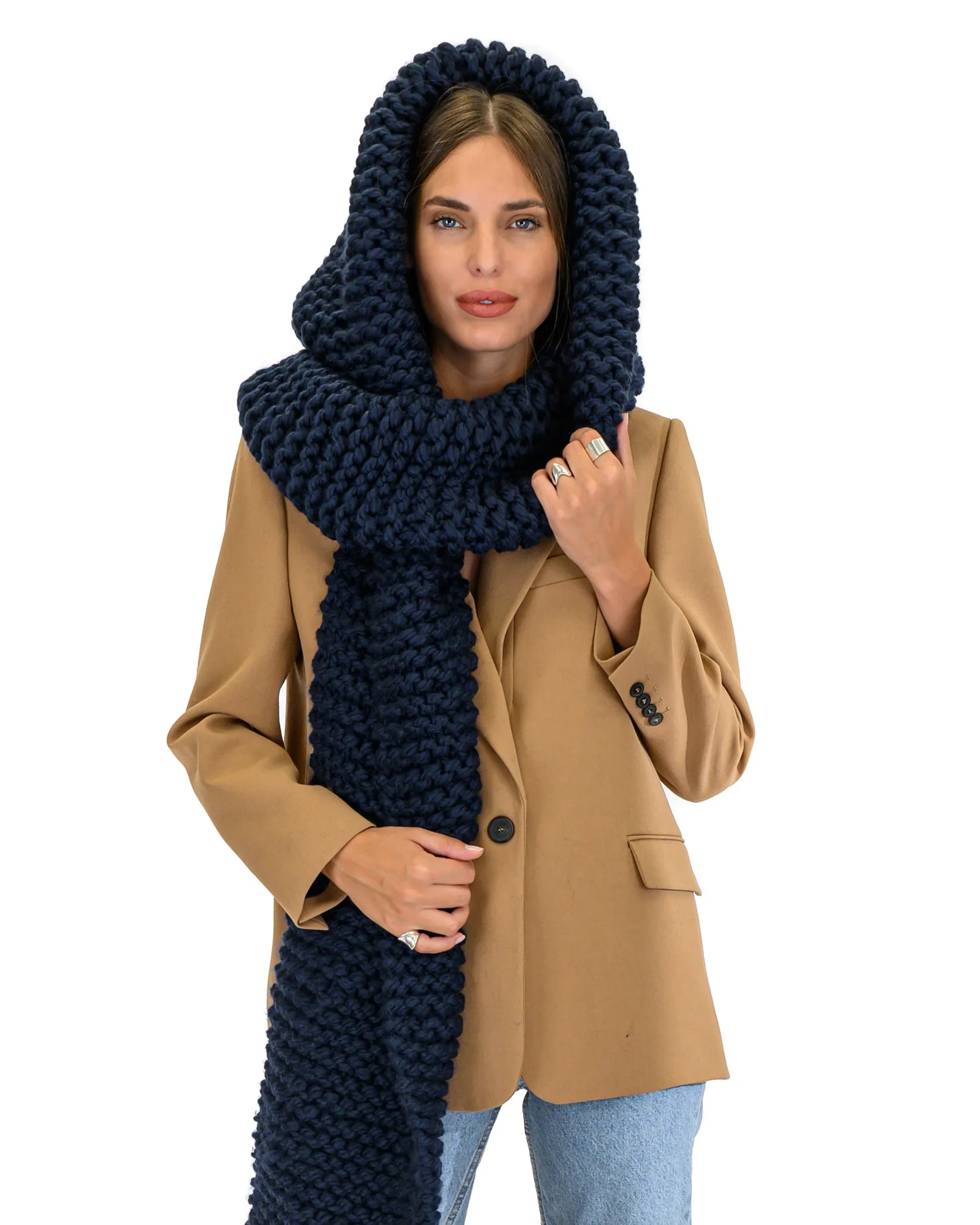 Hooded Fringes Scarf