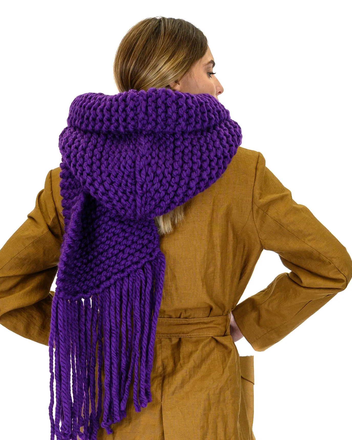 Hooded Fringes Scarf