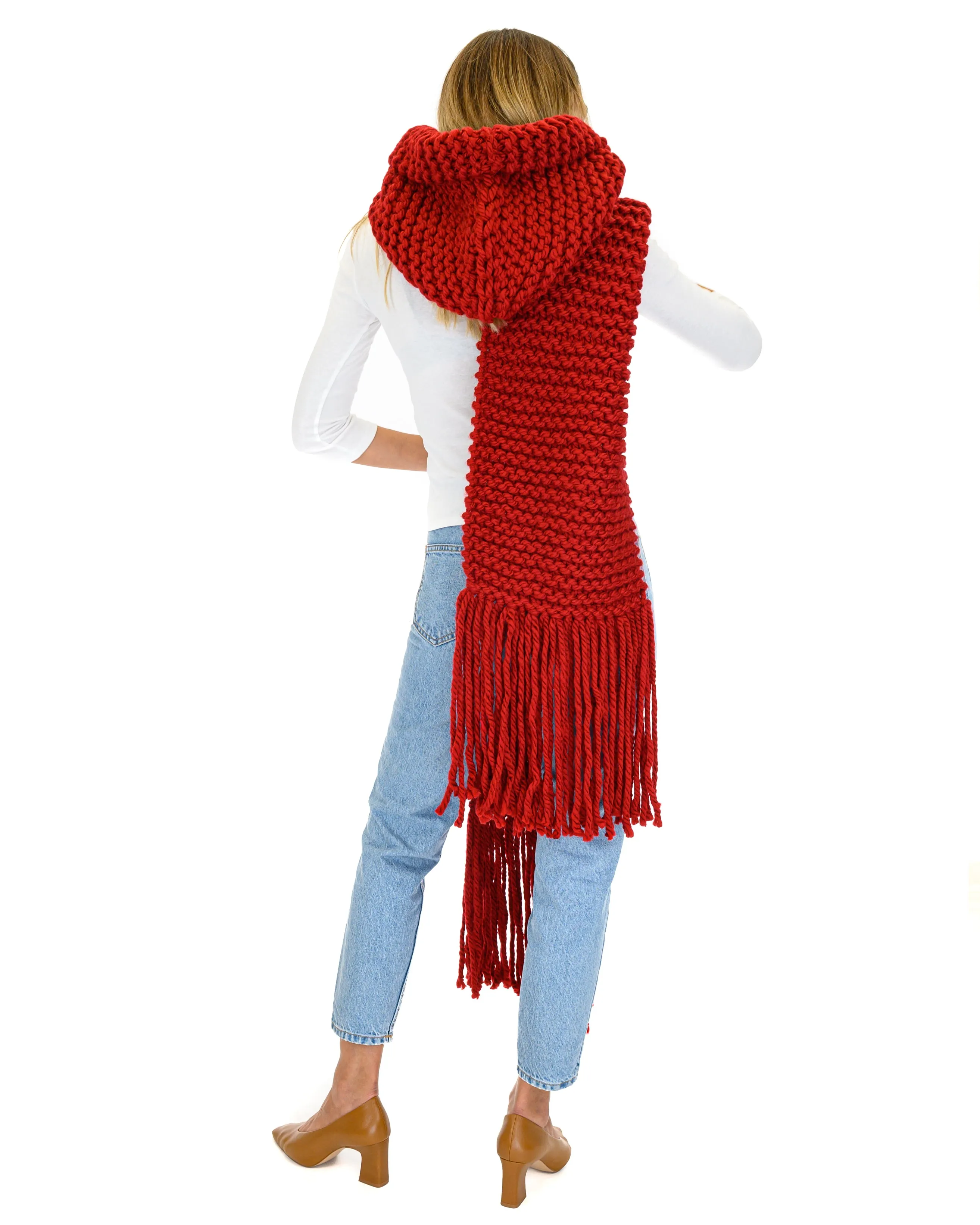 Hooded Fringes Scarf