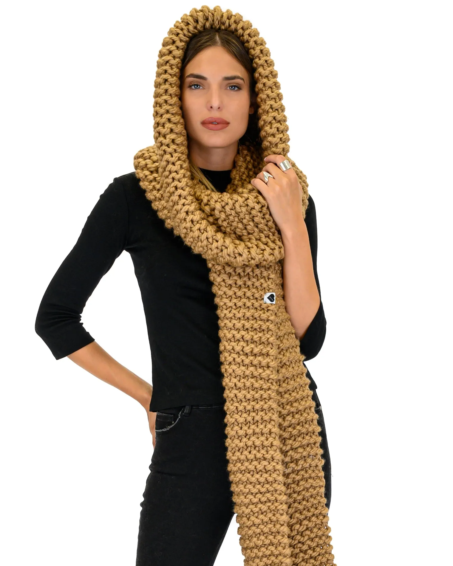 Hooded Fringes Scarf