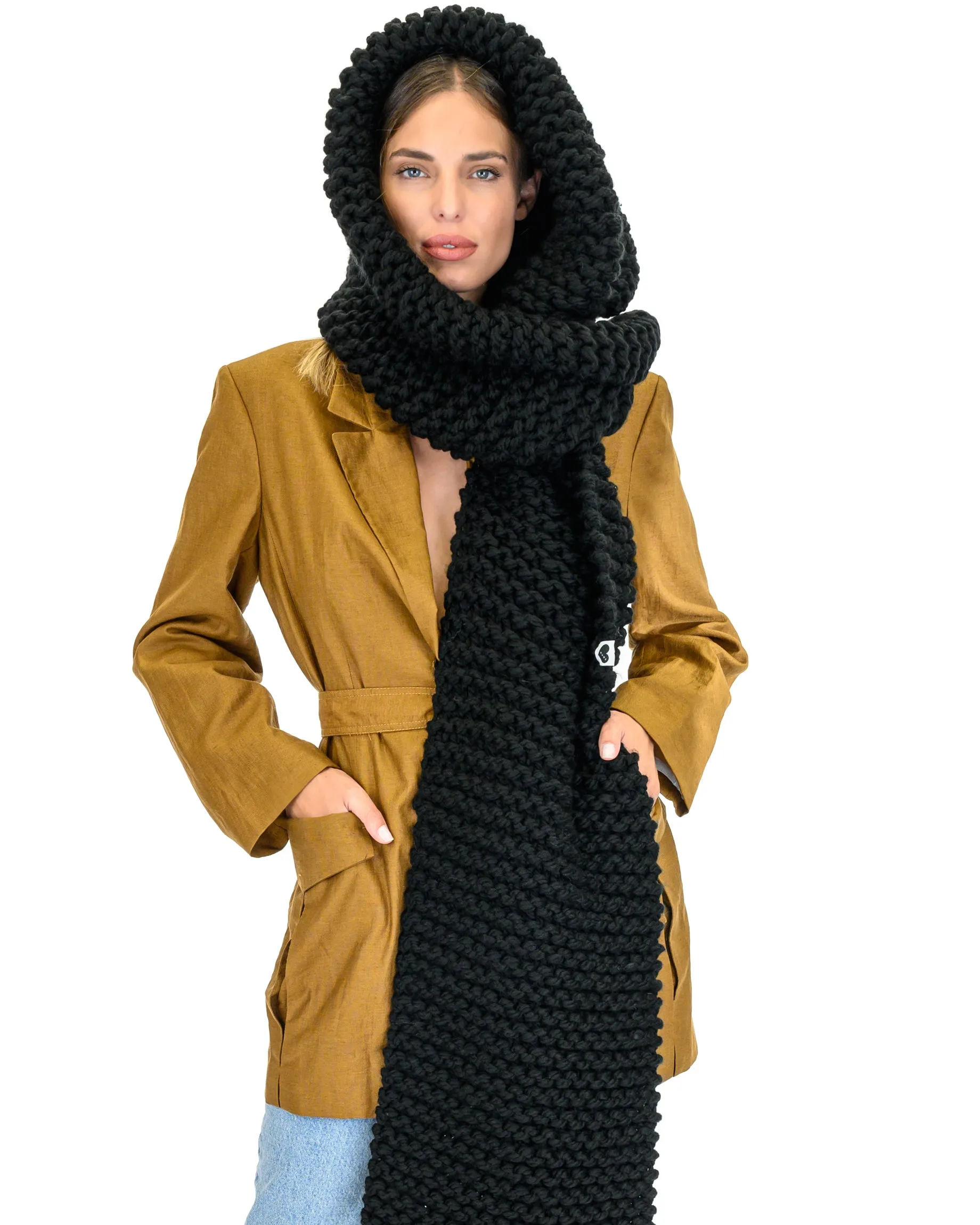 Hooded Fringes Scarf