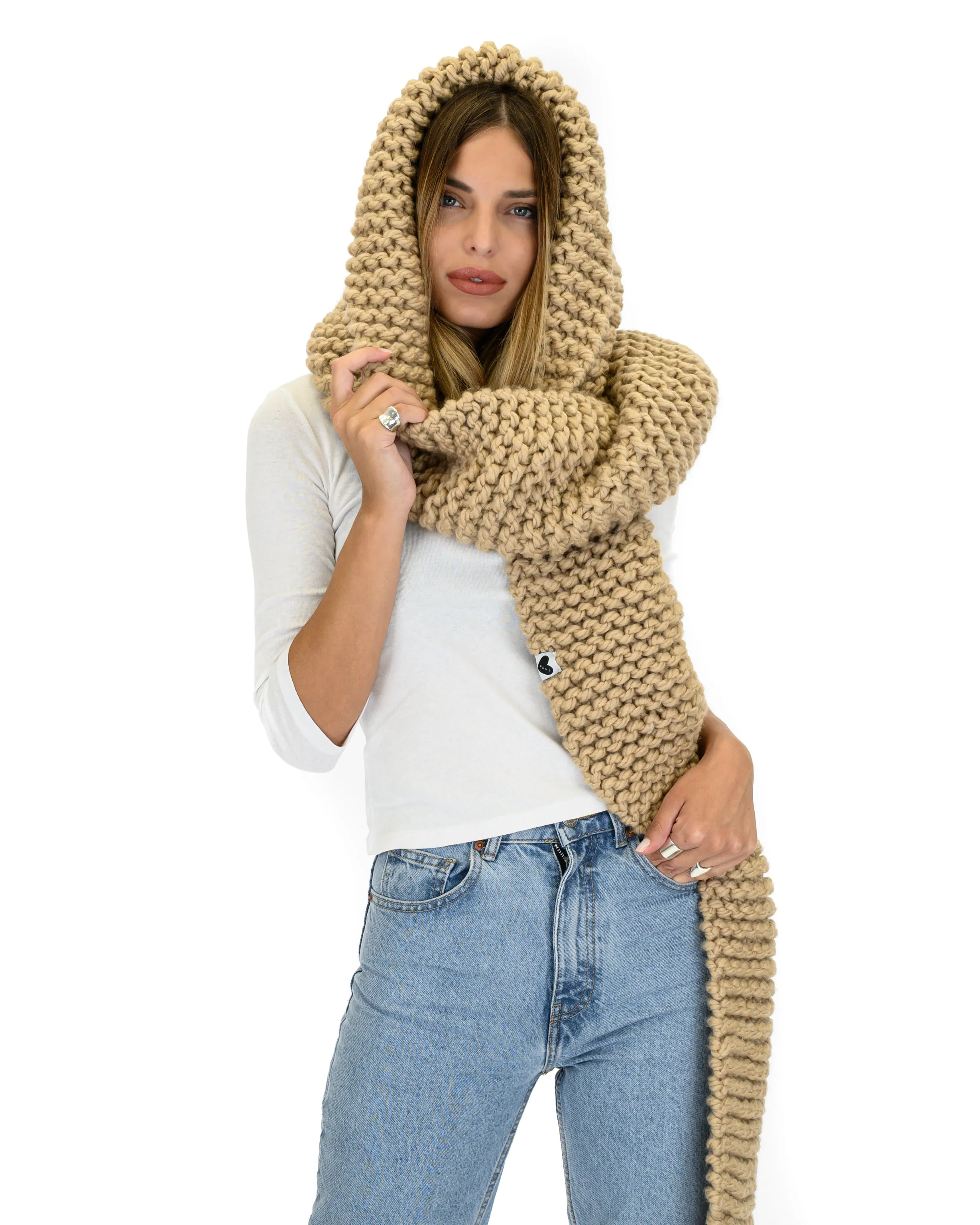 Hooded Fringes Scarf