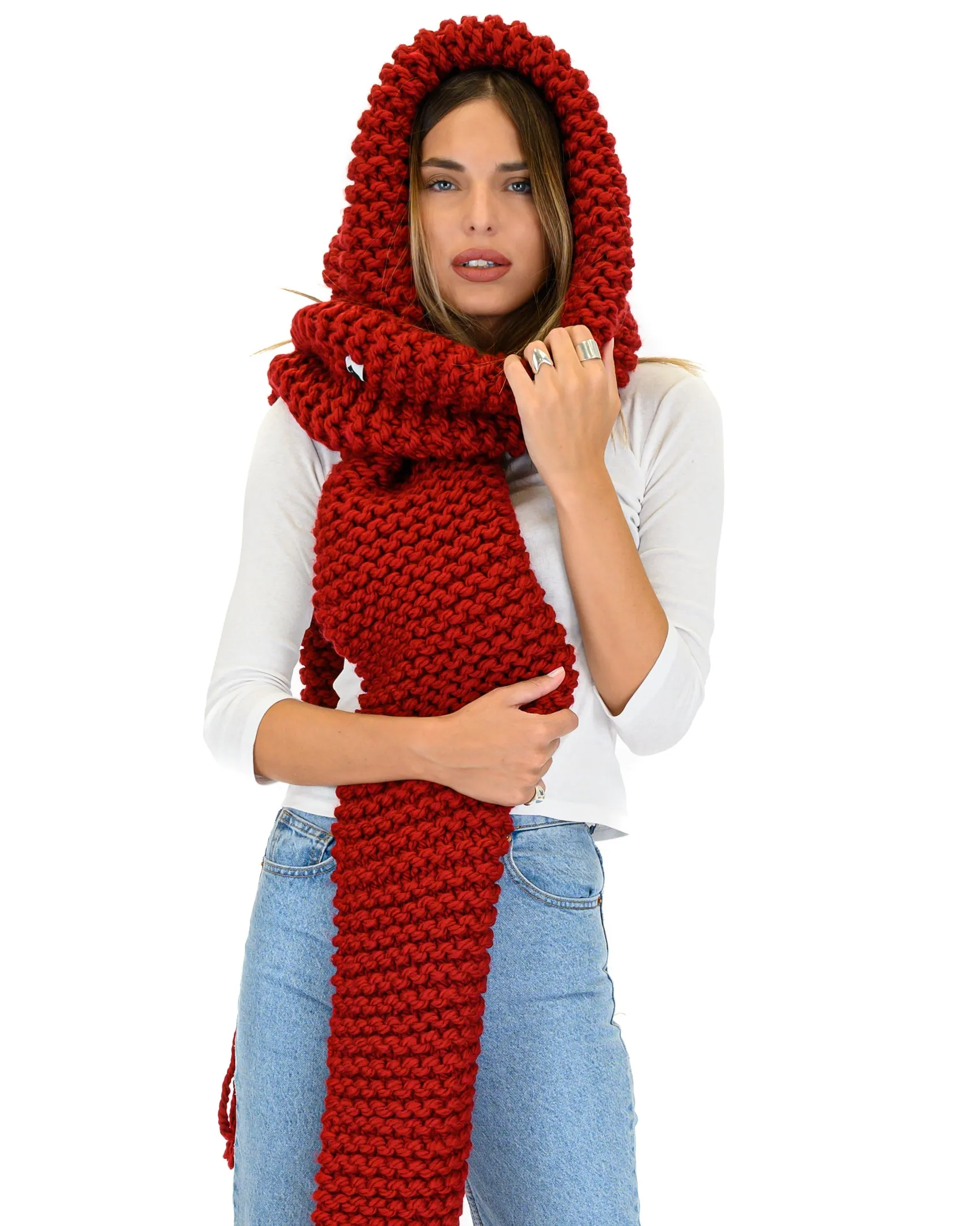 Hooded Fringes Scarf