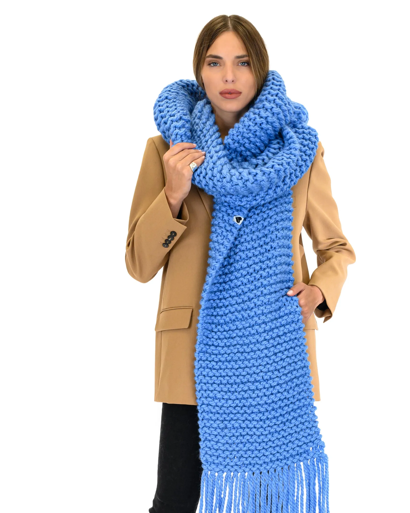 Hooded Fringes Scarf